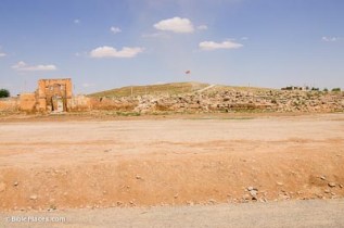Tell-Haran-and-Aleppo-Gate-from-west,-adr1005201981-bibleplaces