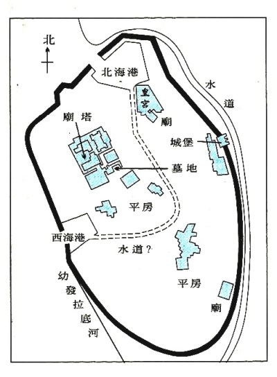 寺庙区示意图